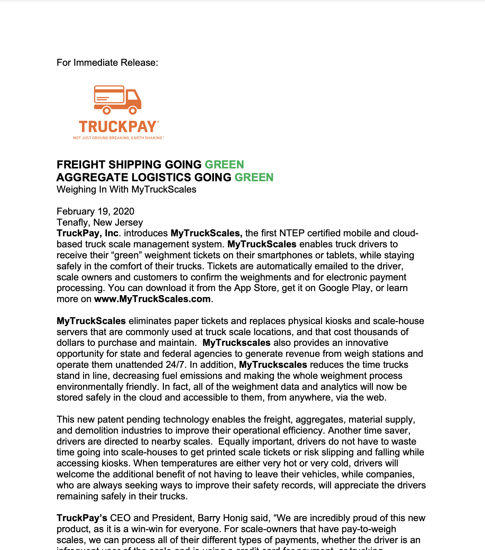 Freight Waves Website