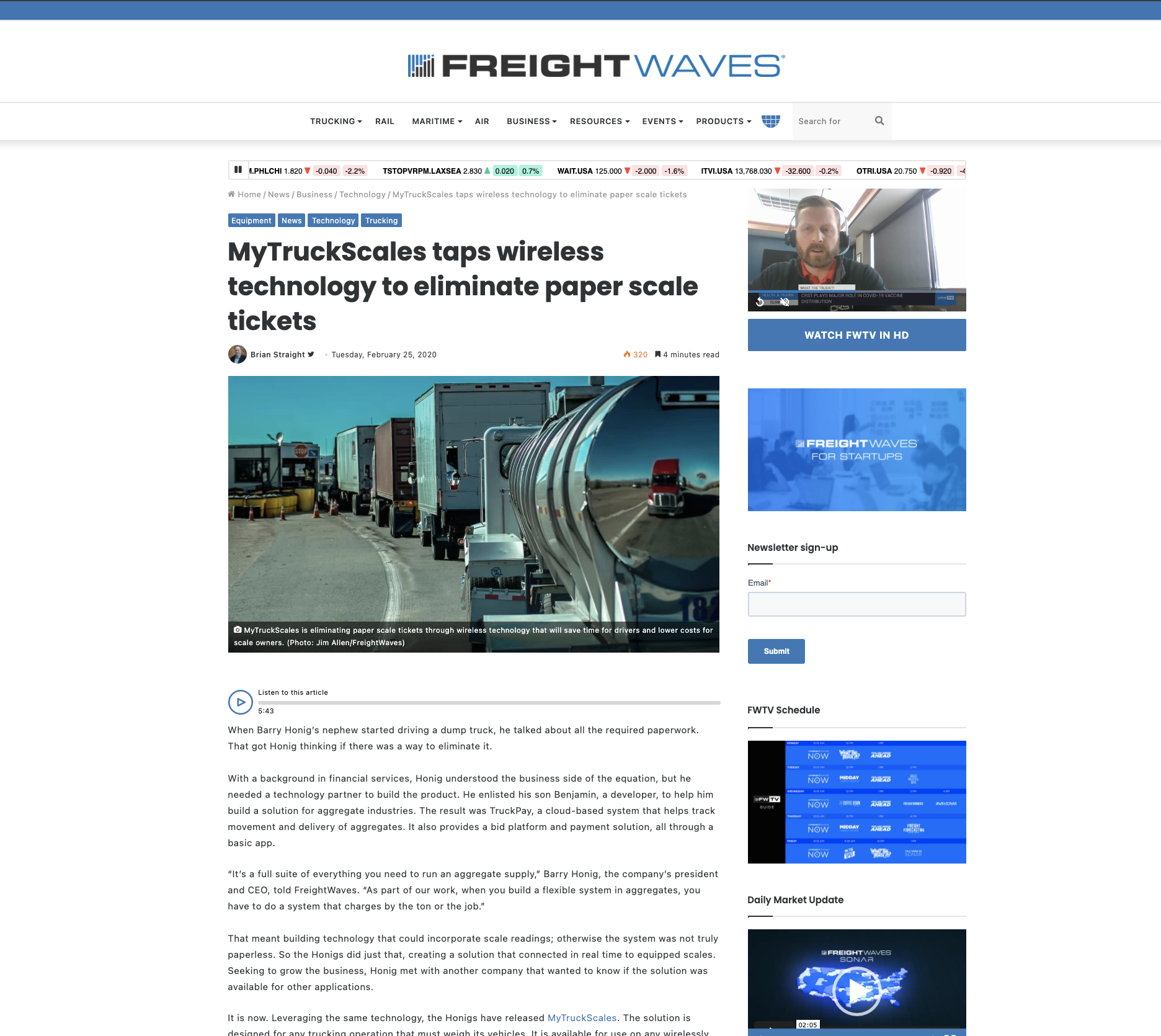 Freigh Waves Website