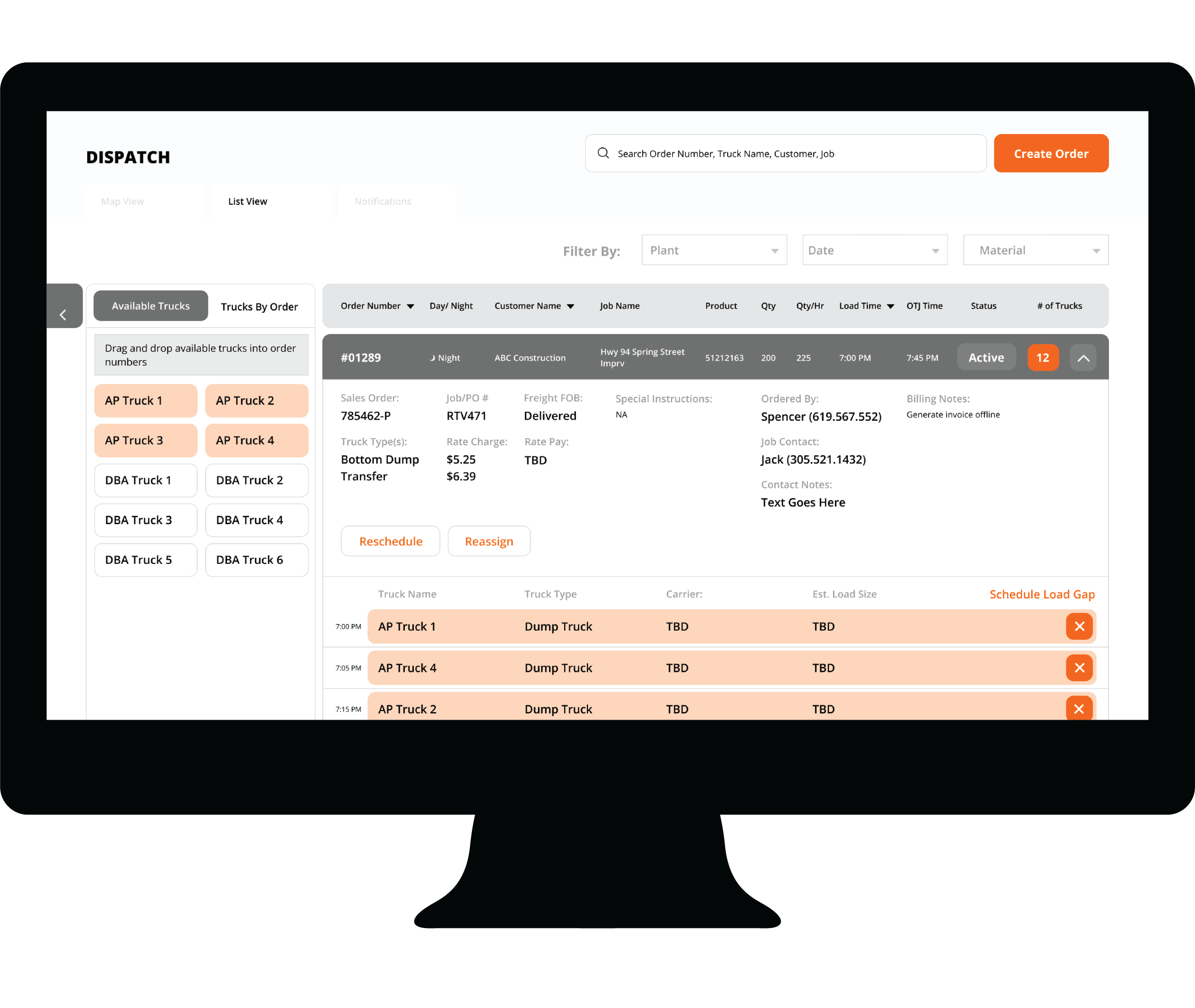 TruckPay's Job Board Services shown on a computer