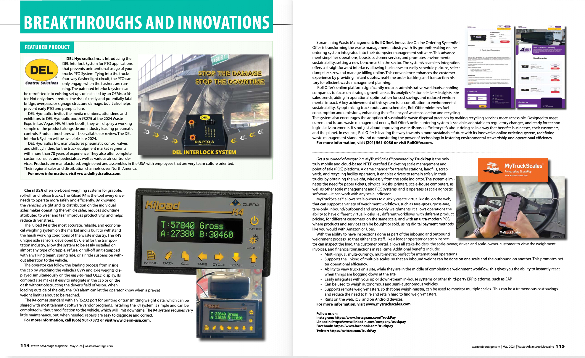 Truckpay in a magazine